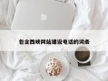 滕州包含西峡网站建设电话的词条